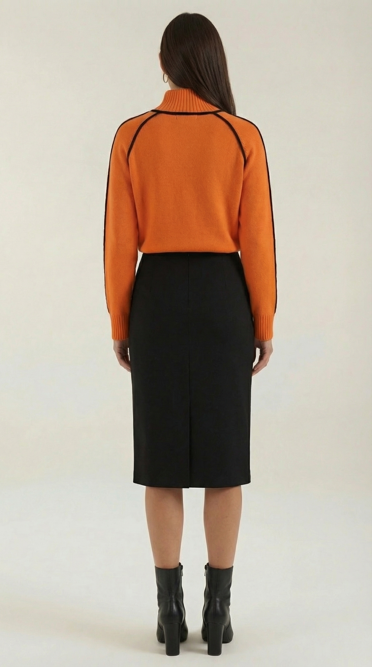 Jersey Rachel de Cuello Alto con Rayas en Contraste