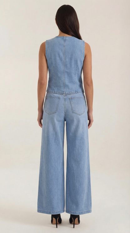 Conjunto Rhonda de Denim de Algodón