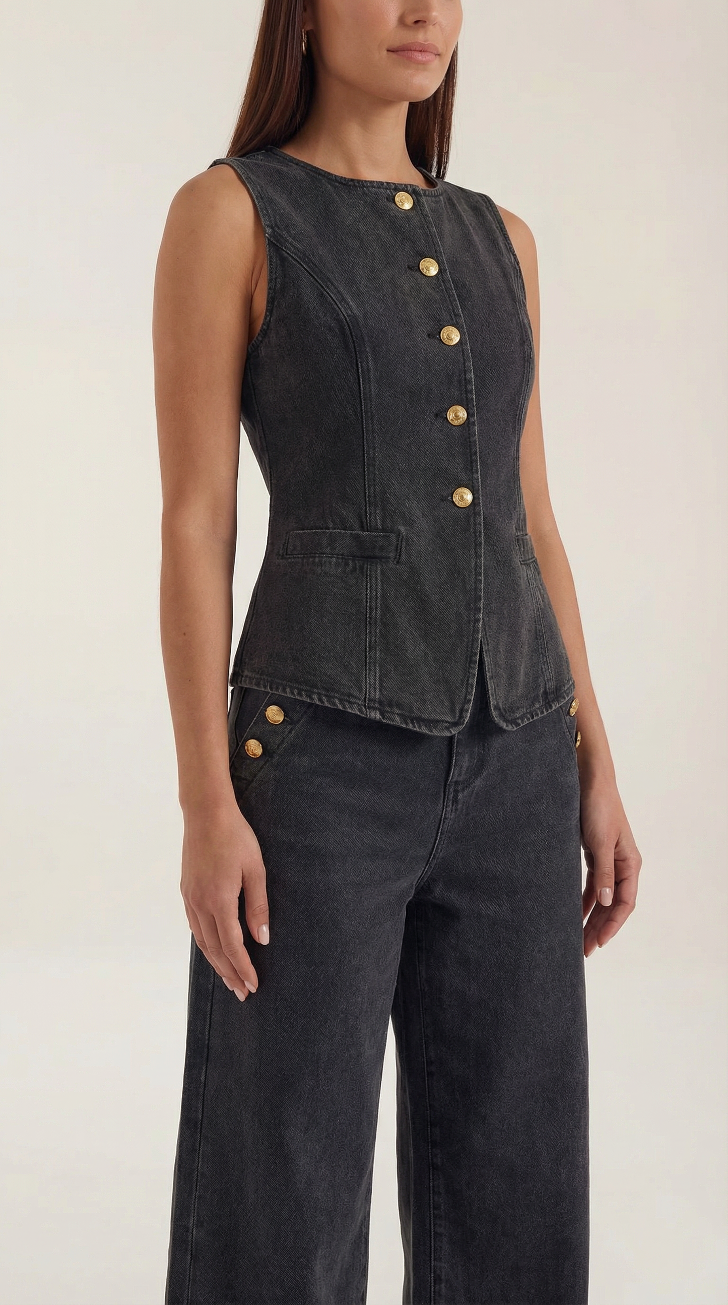 Conjunto Rhonda de Denim de Algodón