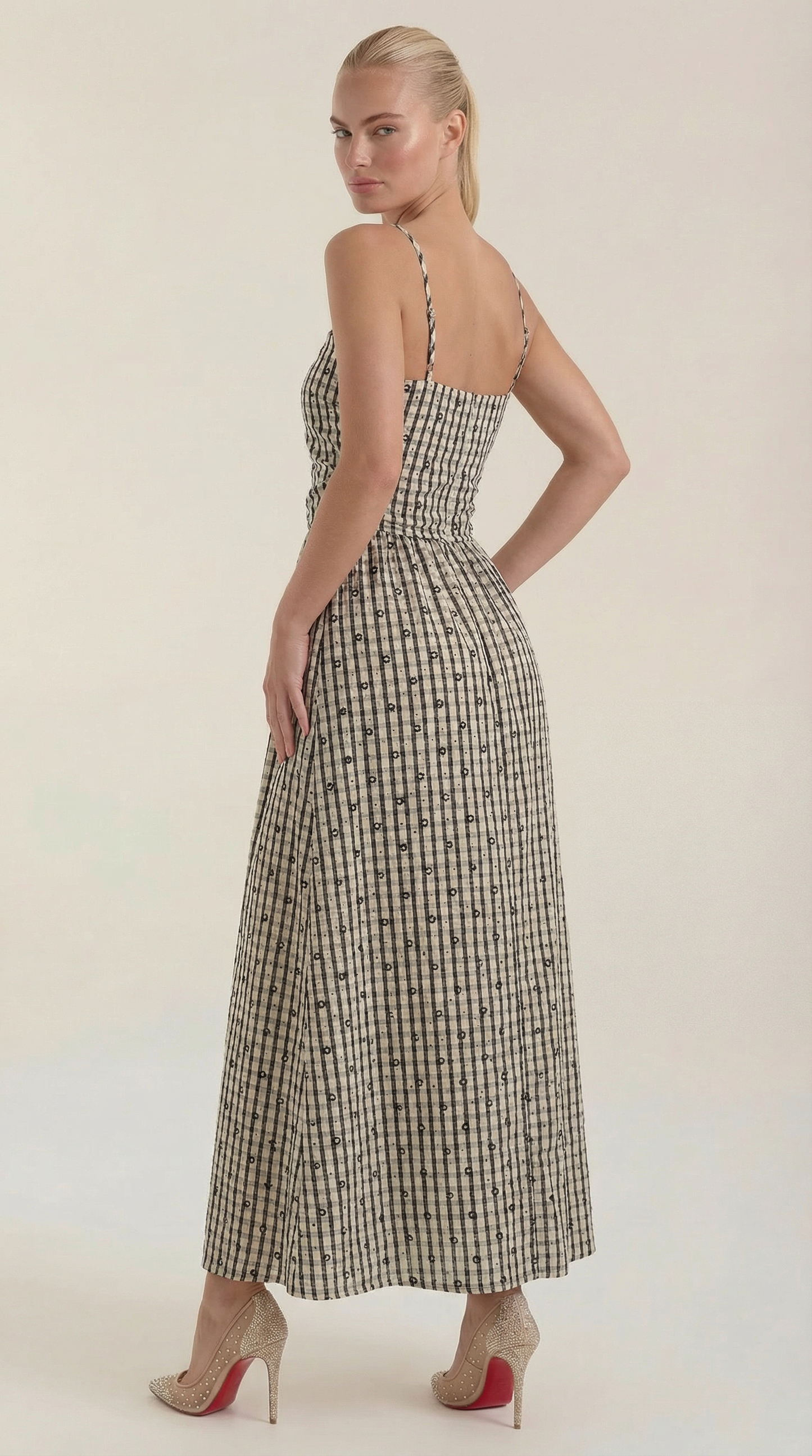 Vestido Midi Ronda de Verano a Cuadros