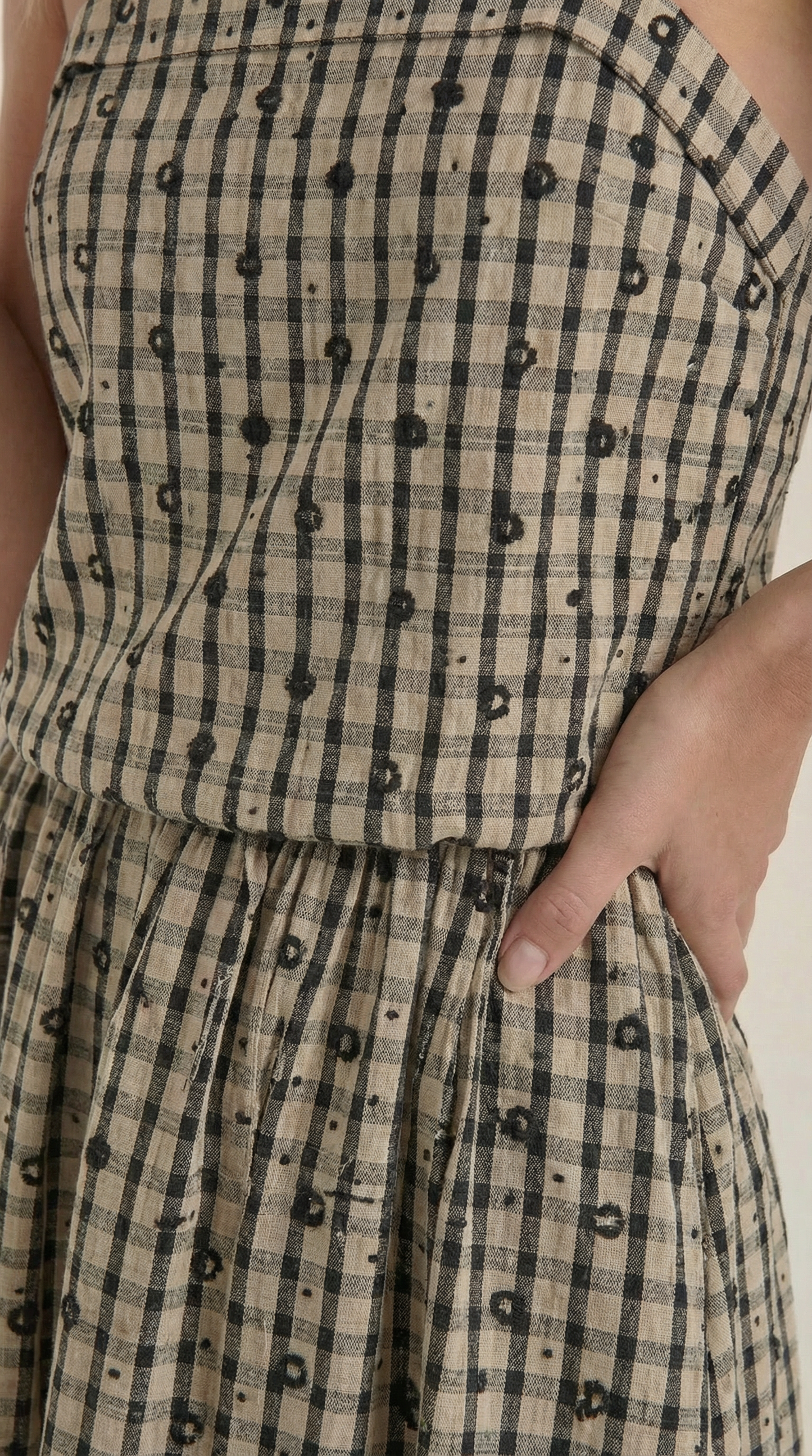 Vestido Midi Ronda de Verano a Cuadros
