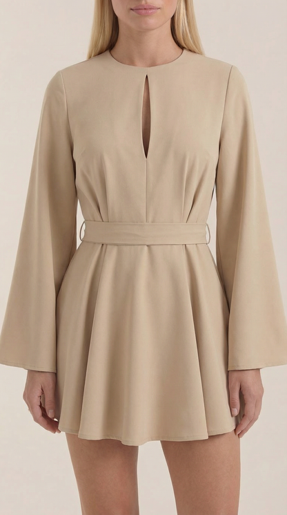 Vestido Mini Serena con Mangas Globo
