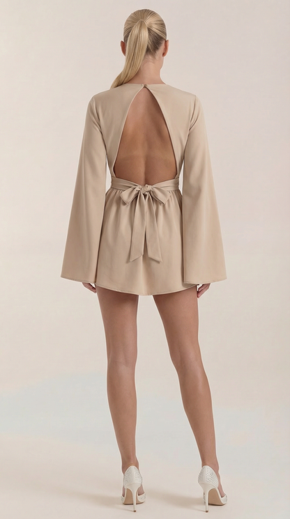 Vestido Mini Serena con Mangas Globo