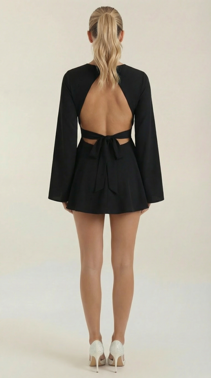 Vestido Mini Serena con Mangas Globo