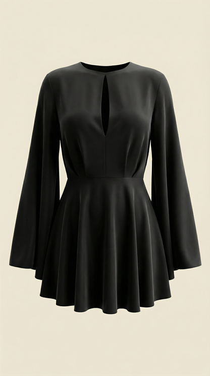 Vestido Mini Serena con Mangas Globo