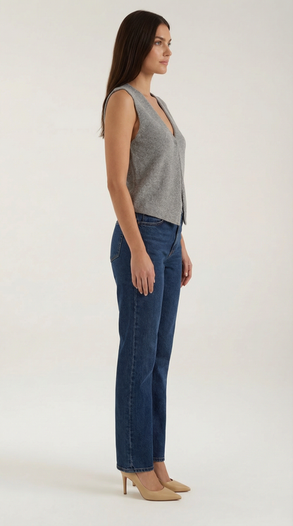 Top Sharon de Punto Estilo Chaleco