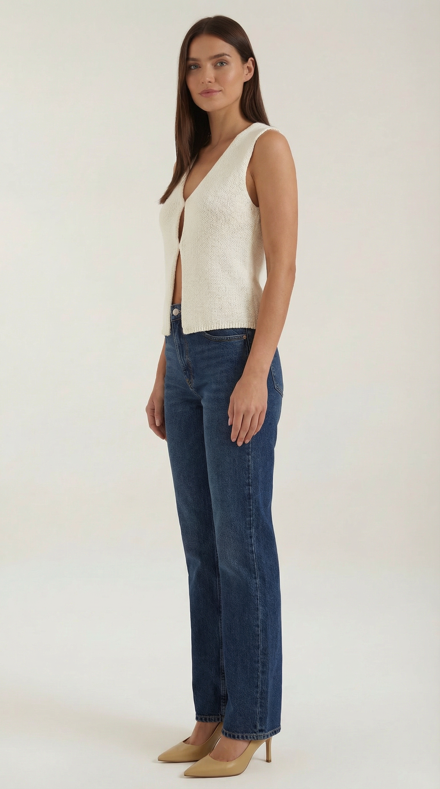 Top Sharon de Punto Estilo Chaleco