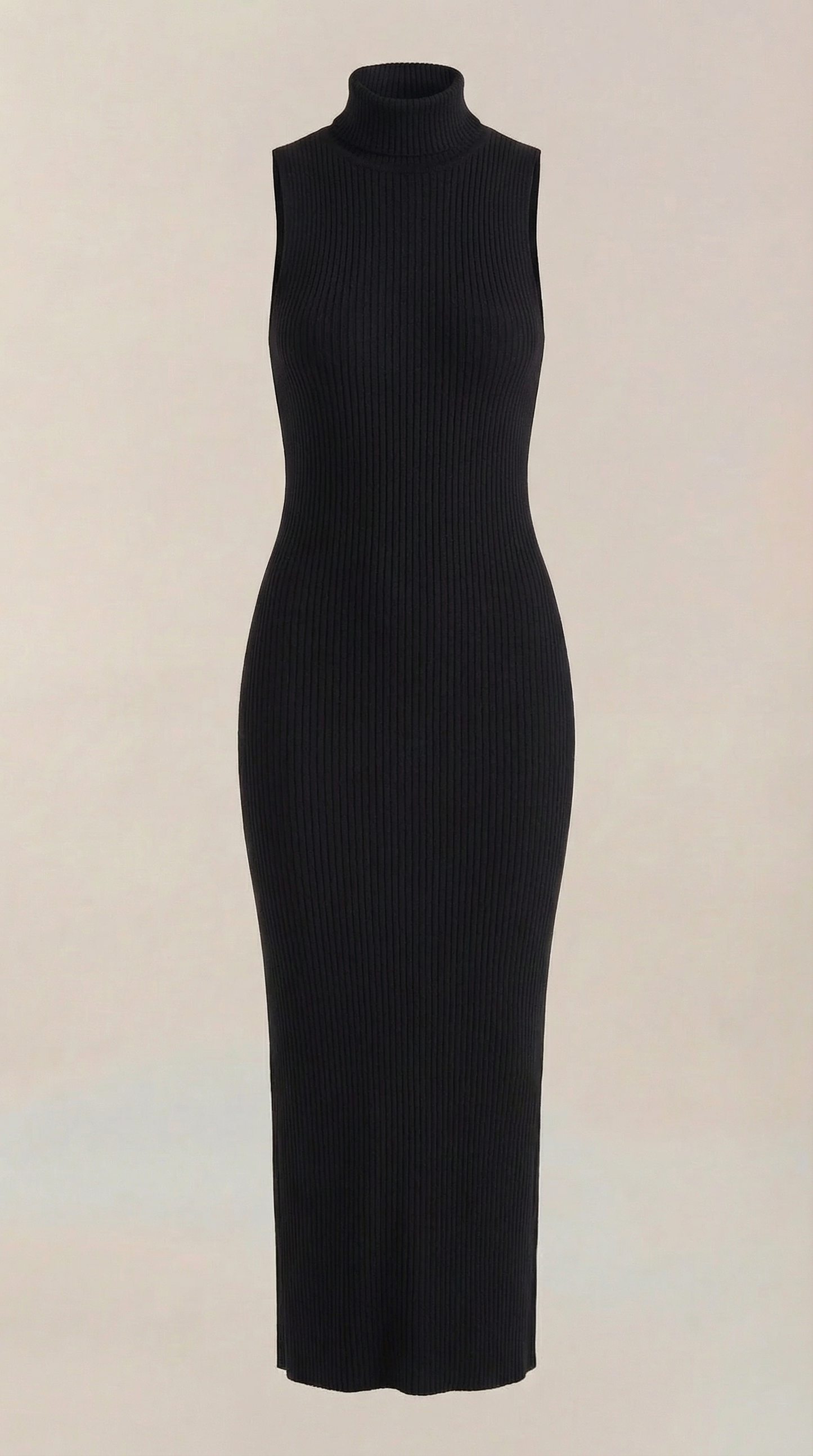 Vestido Maxi Sonia Ajustado con Cuello Alto