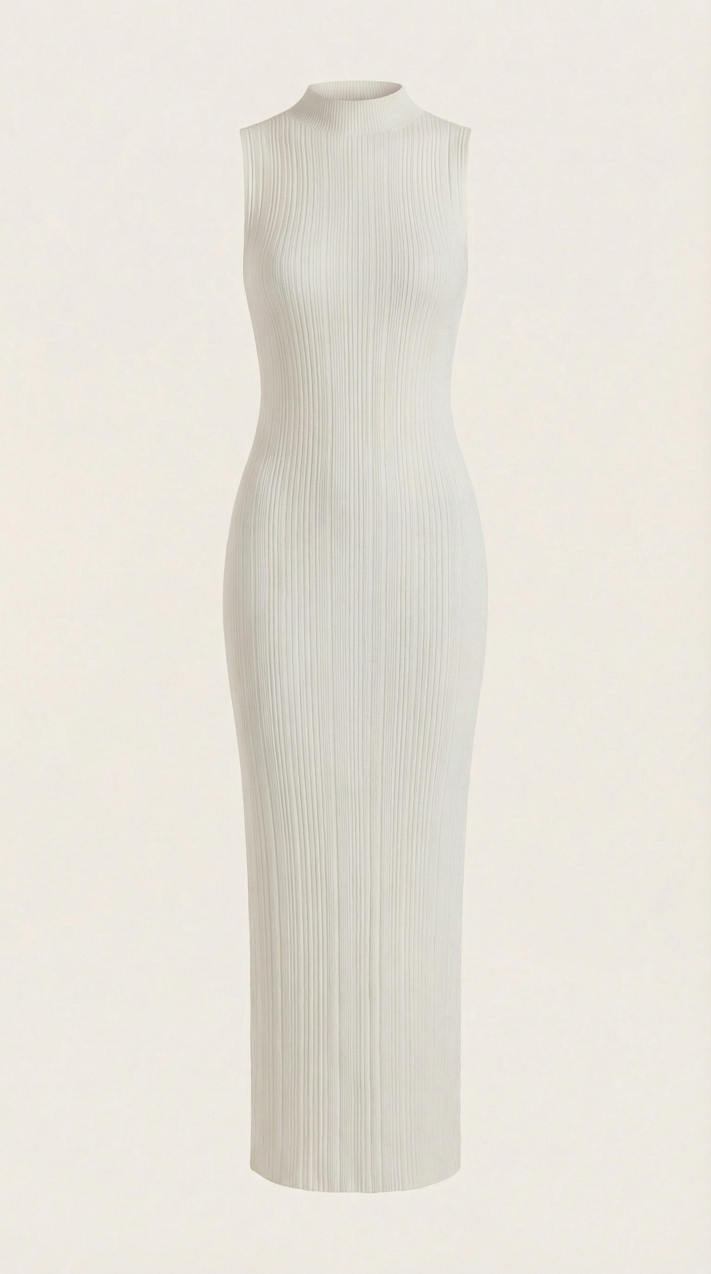 Vestido Maxi Sonia Ajustado con Cuello Alto