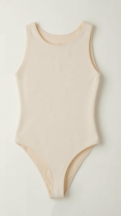 Body Tanga con Cuello Redondo