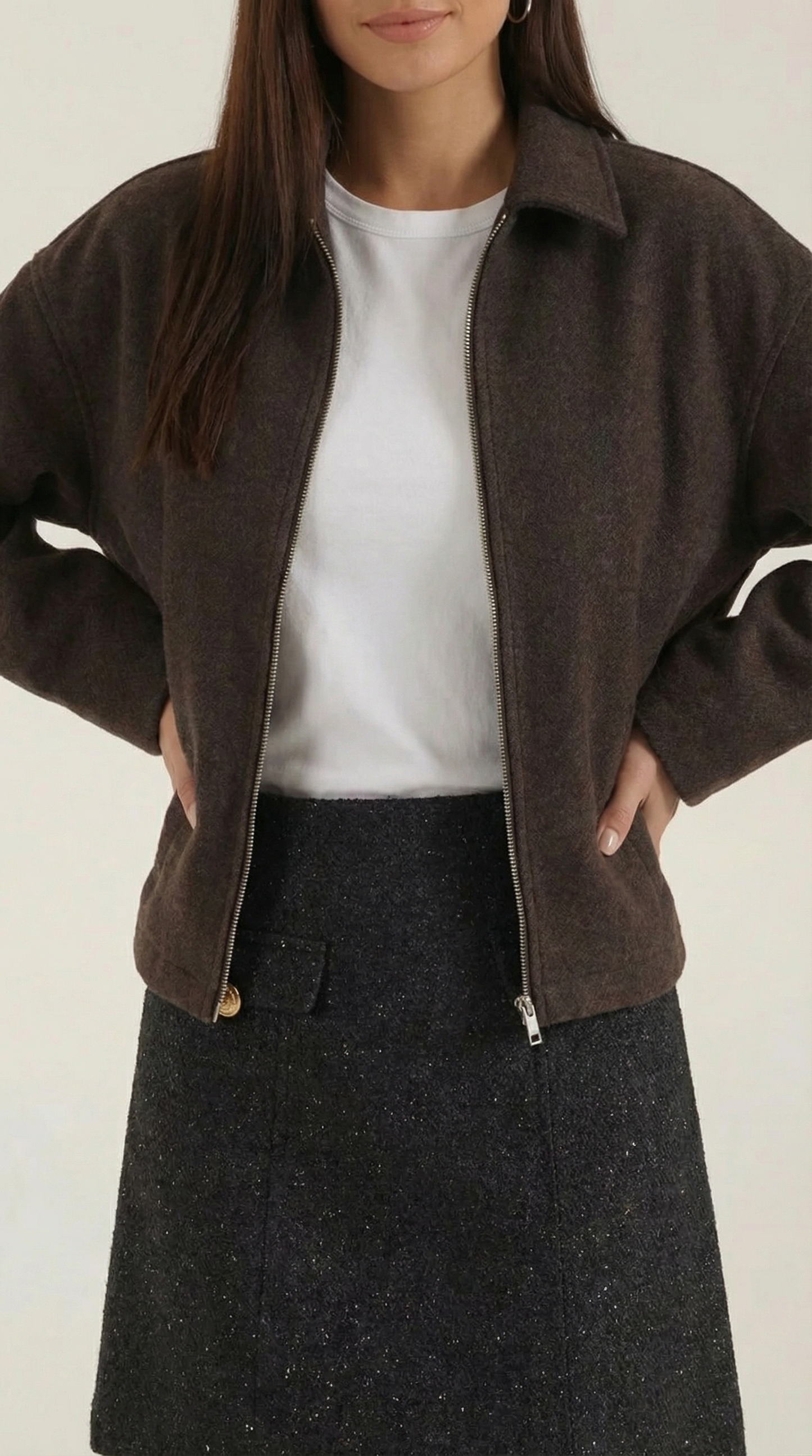 Chaqueta Corta Teresa con Cremallera