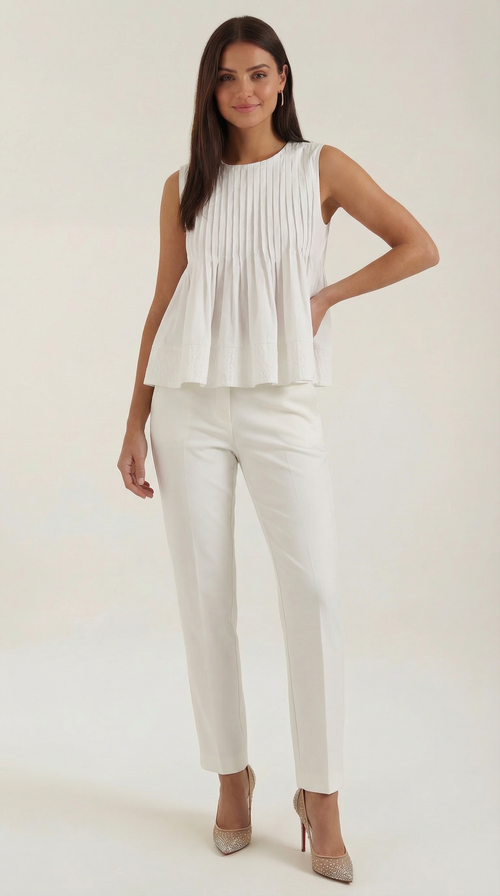 Top Tess con Detalle Plisado