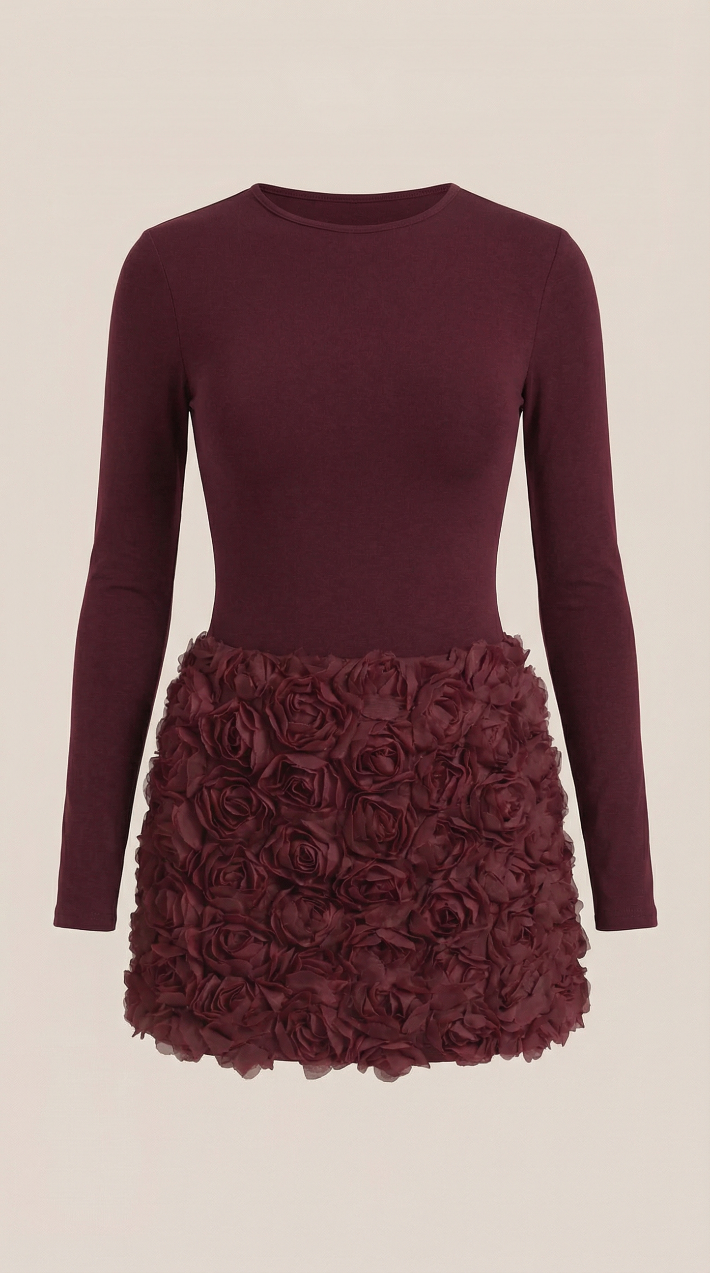 Vestido Mini Tonya con Textura de Rosas