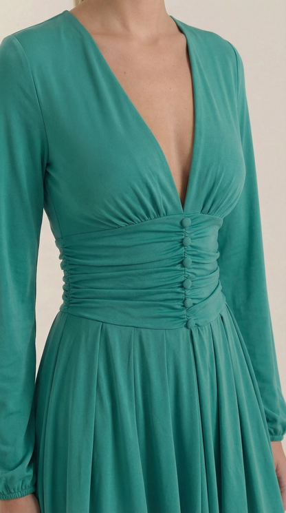Vestido Mini Tricia con Escote en V