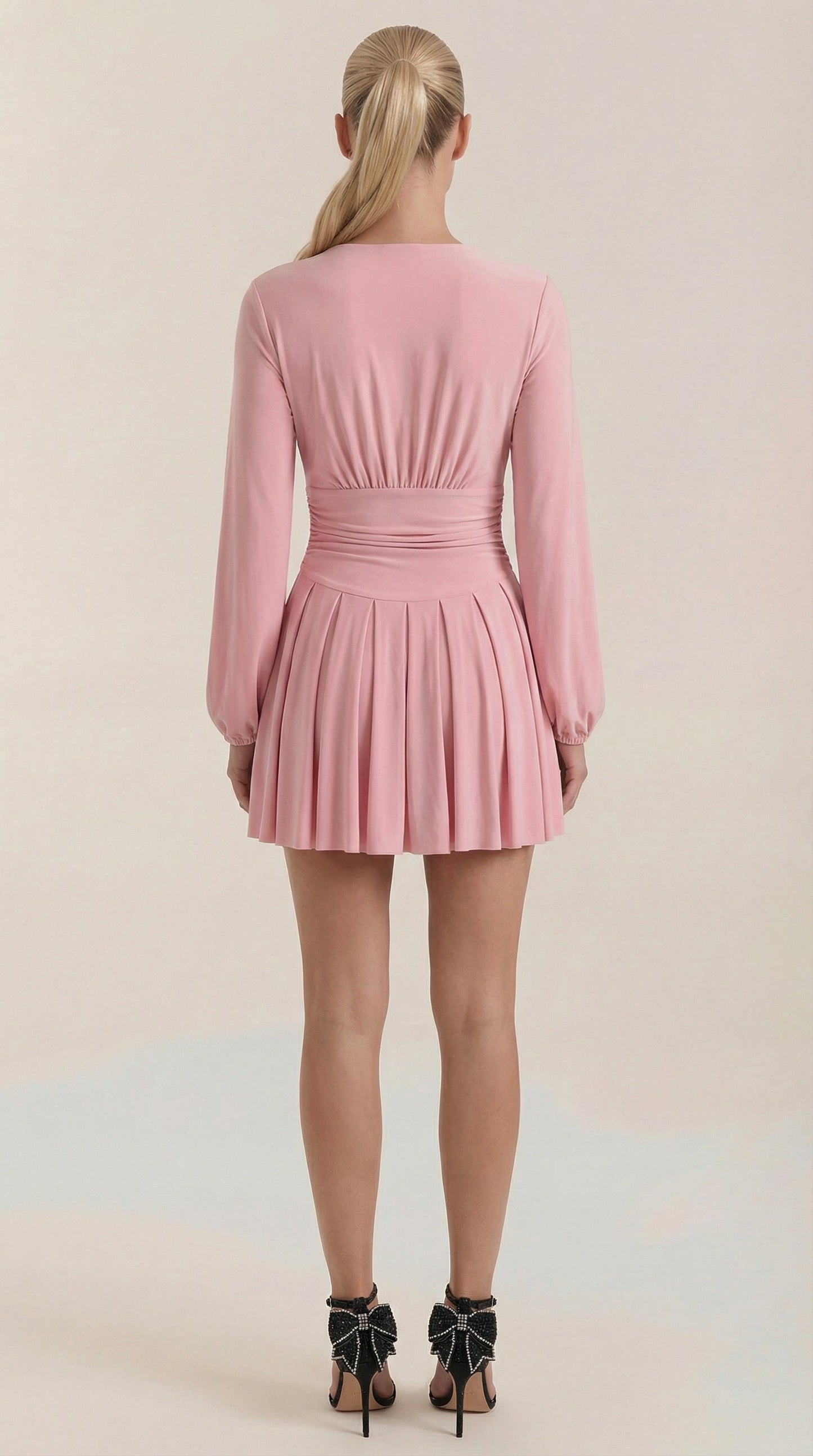 Vestido Mini Tricia con Escote en V