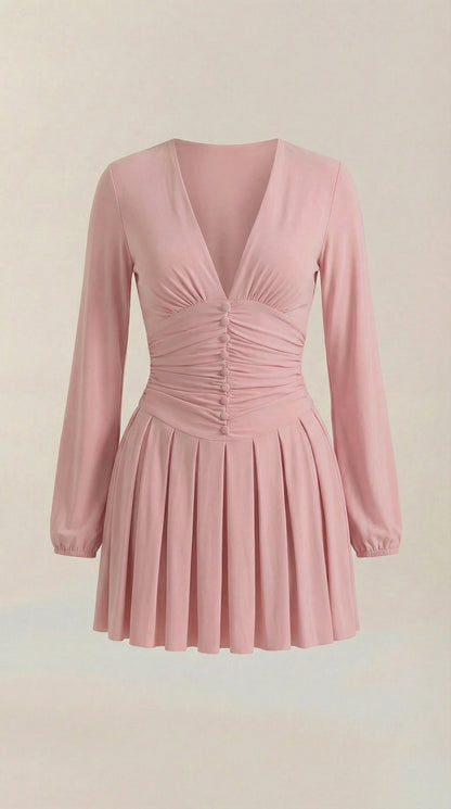 Vestido Mini Tricia con Escote en V