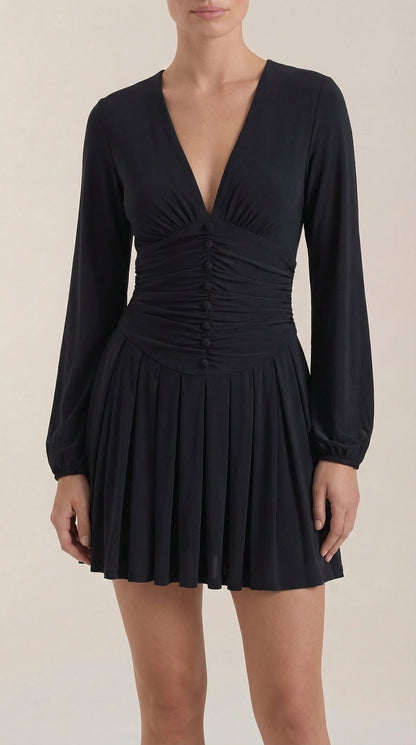 Vestido Mini Tricia con Escote en V