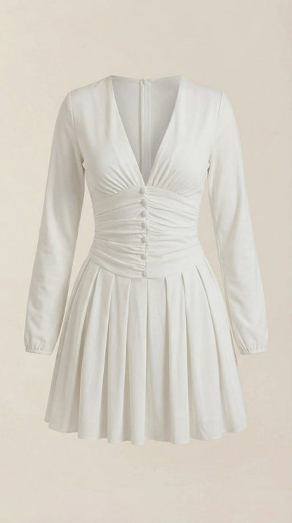 Vestido Mini Tricia con Escote en V