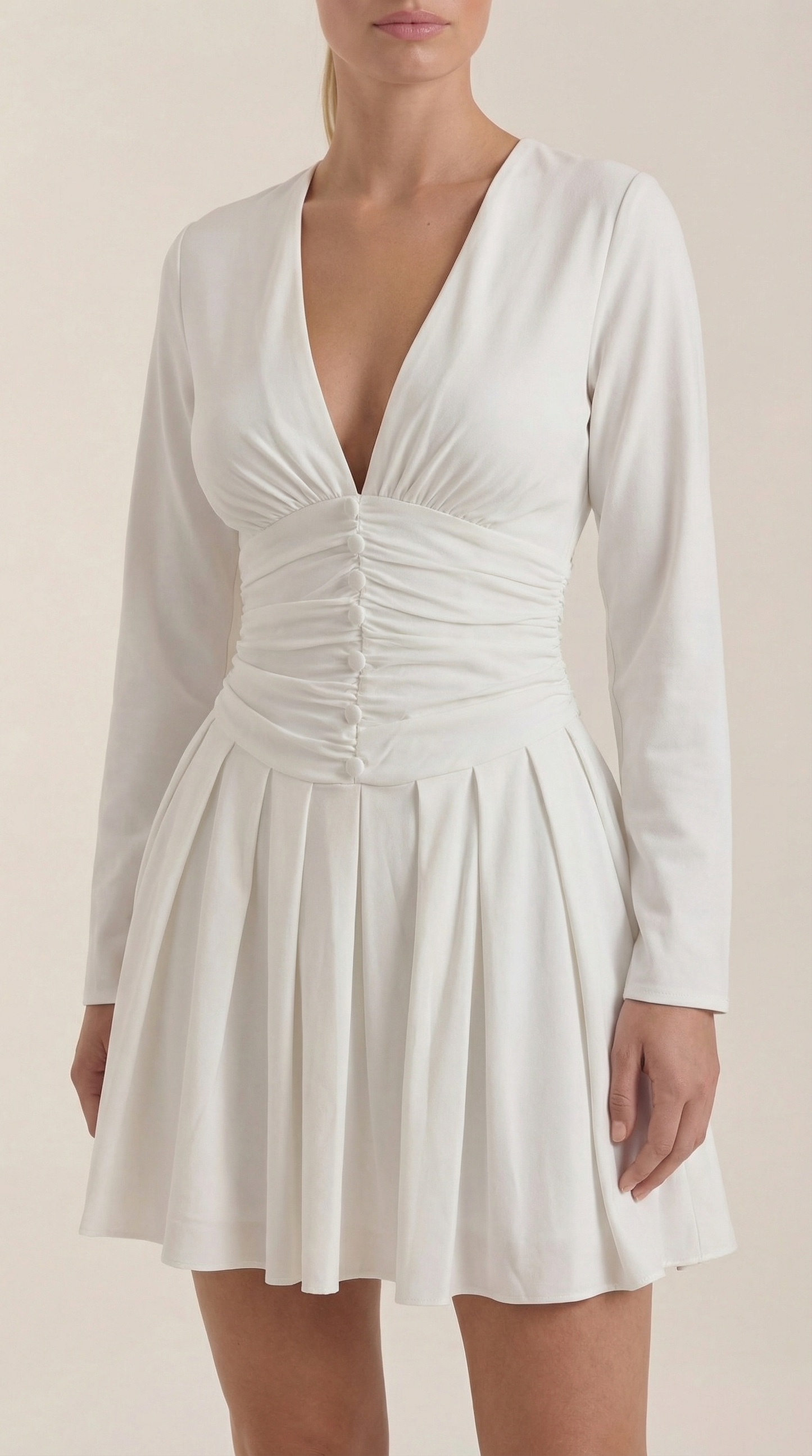 Vestido Mini Tricia con Escote en V