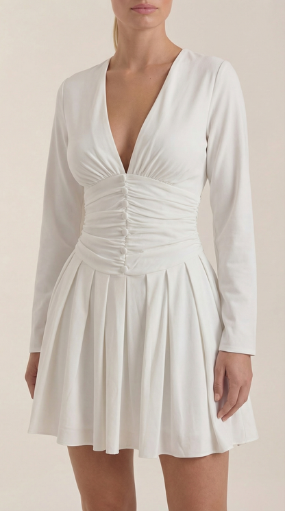 Vestido Mini Tricia con Escote en V