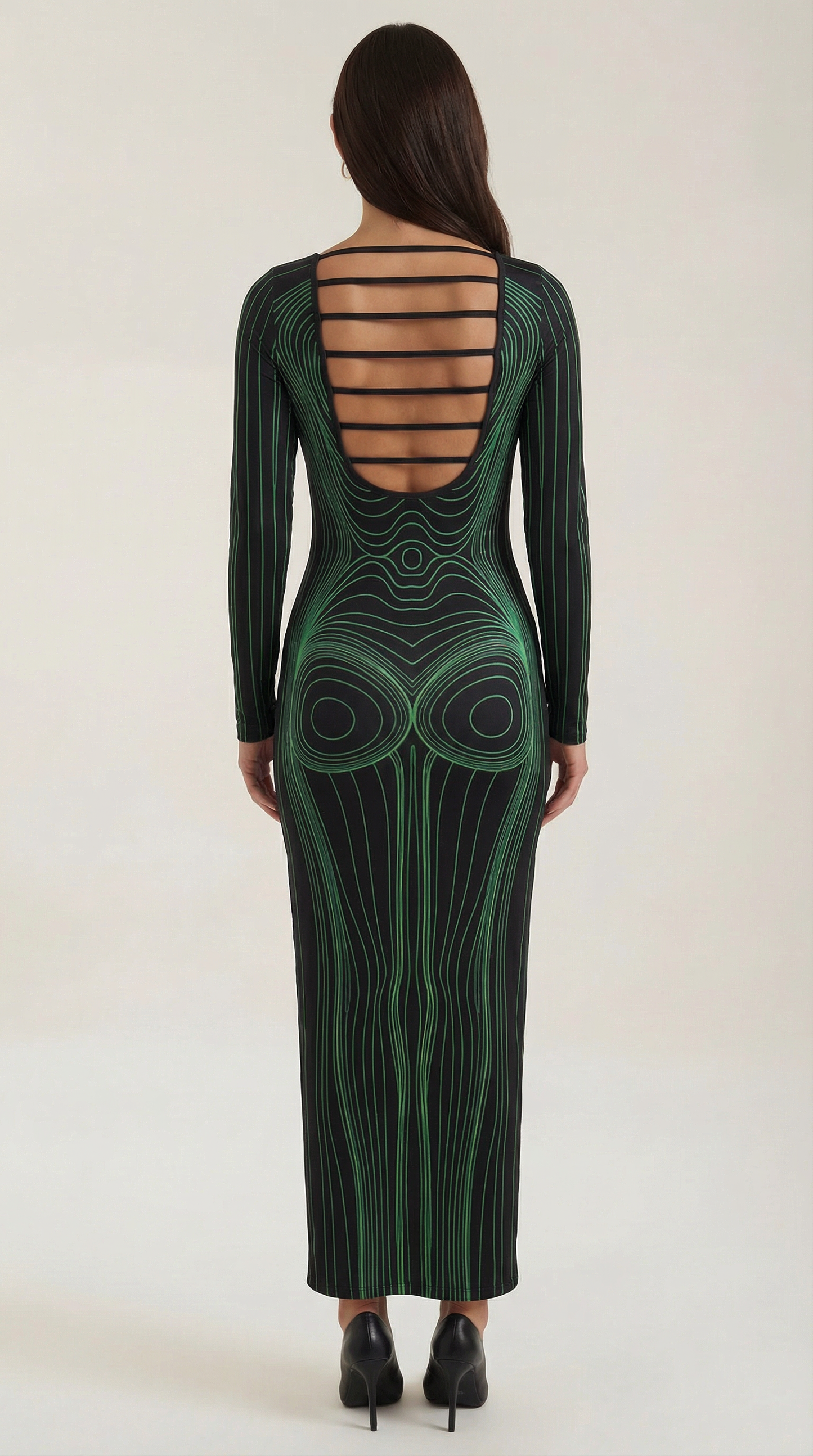 Vestido Maxi Xiomara con Estampado Corporal