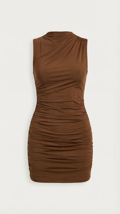 Vestido Mini Carmela con Cuello Alto