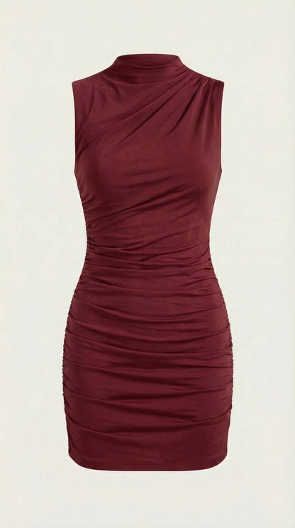 Vestido Mini Carmela con Cuello Alto