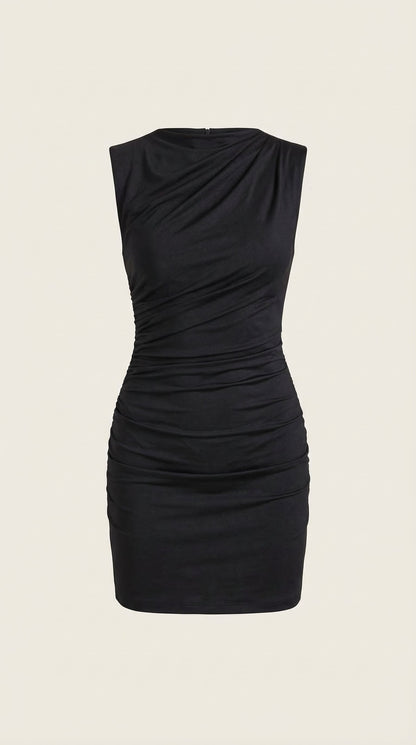 Vestido Mini Carmela con Cuello Alto