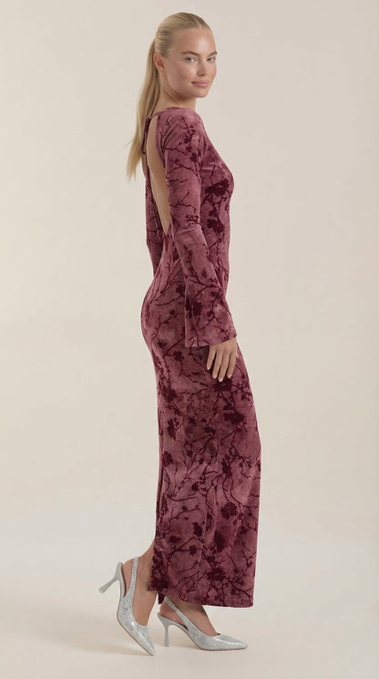 Vestido Maxi Colleen con Estampado Floral Delicado