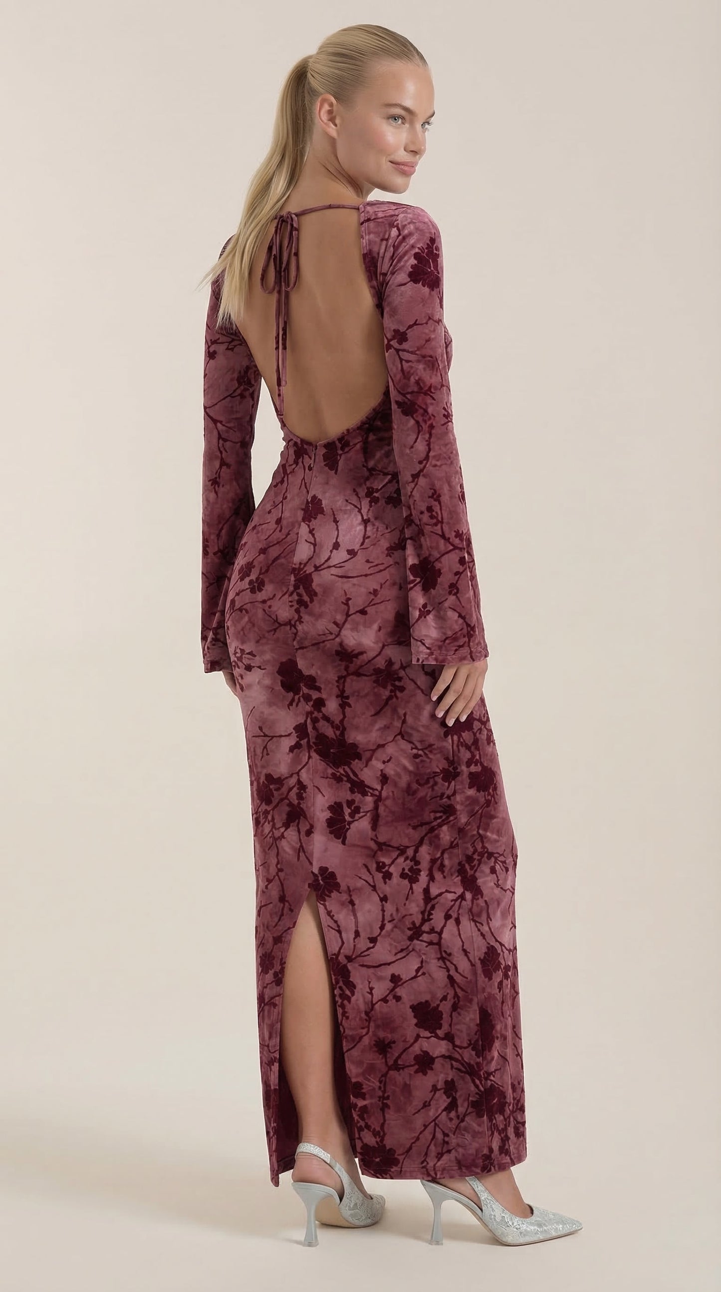 Vestido Maxi Colleen con Estampado Floral Delicado