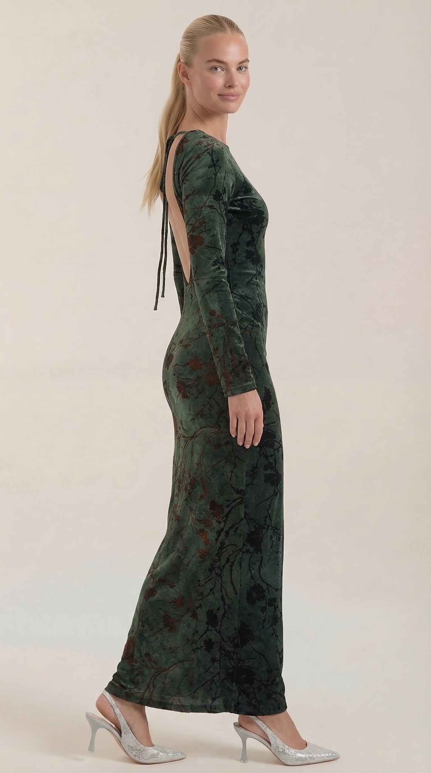 Vestido Maxi Colleen con Estampado Floral Delicado