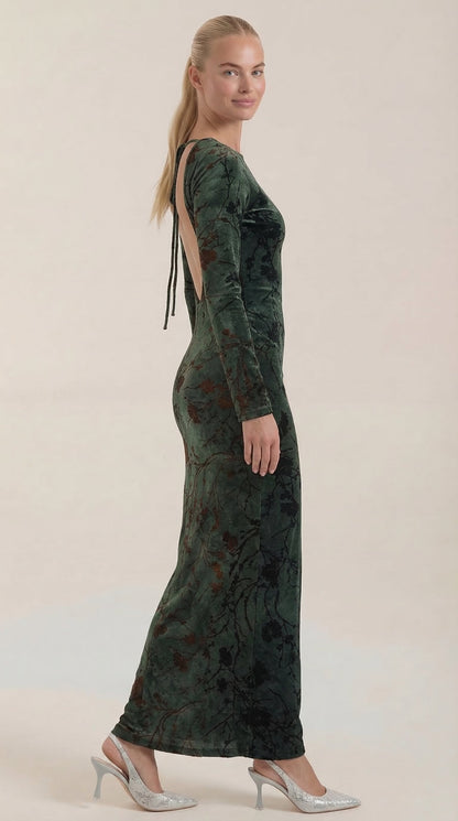 Vestido Maxi Colleen con Estampado Floral Delicado