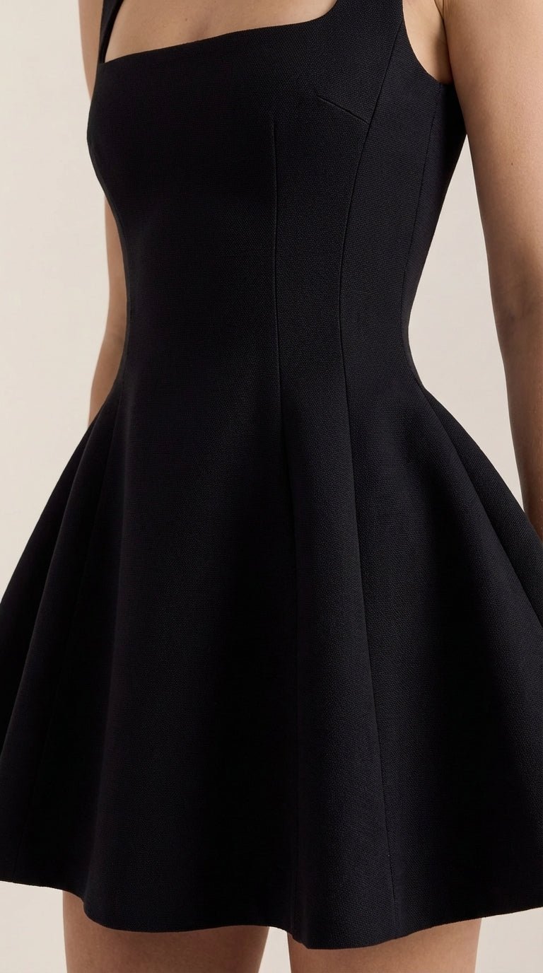 Vestido Mini Dixie con Escote Cuadrado