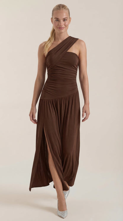 Vestido Maxi Enid con Tirante de Un Hombro
