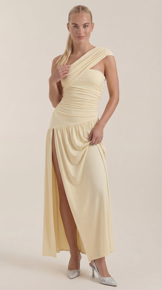 Vestido Maxi Enid con Tirante de Un Hombro