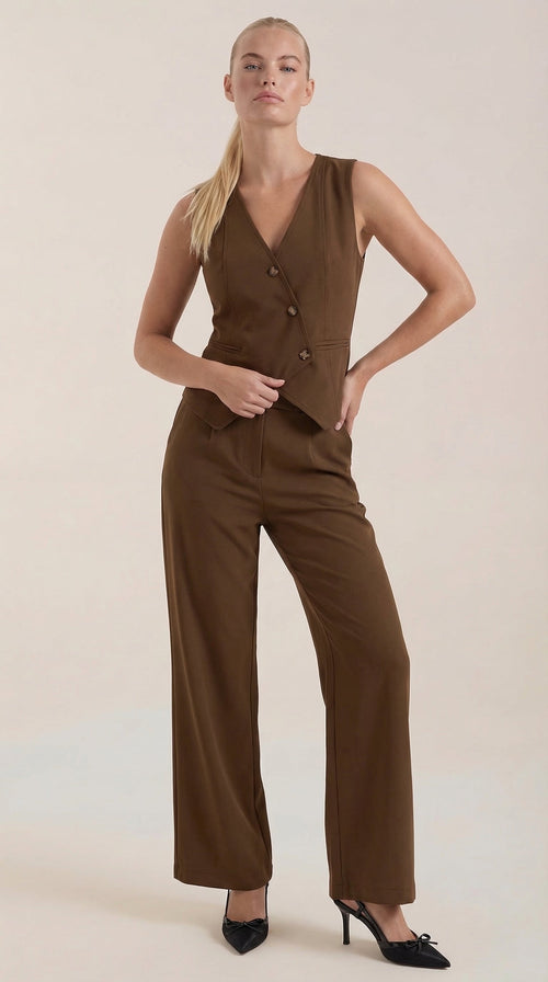 Conjunto Ginger de Chaleco Entallado y Pantalón