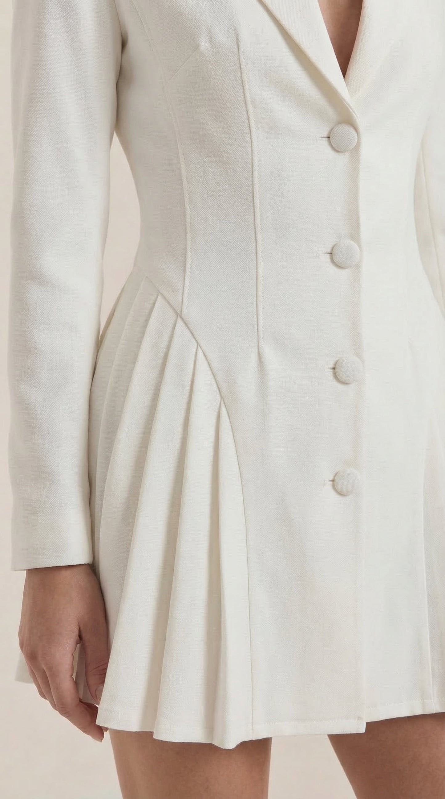 Vestido Blazer Mini Glenda con Falda Plisada