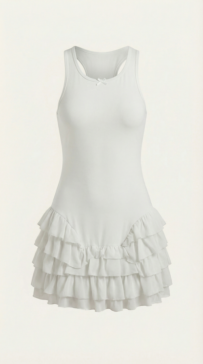 Vestido Mini Gwen con Falda de Volantes