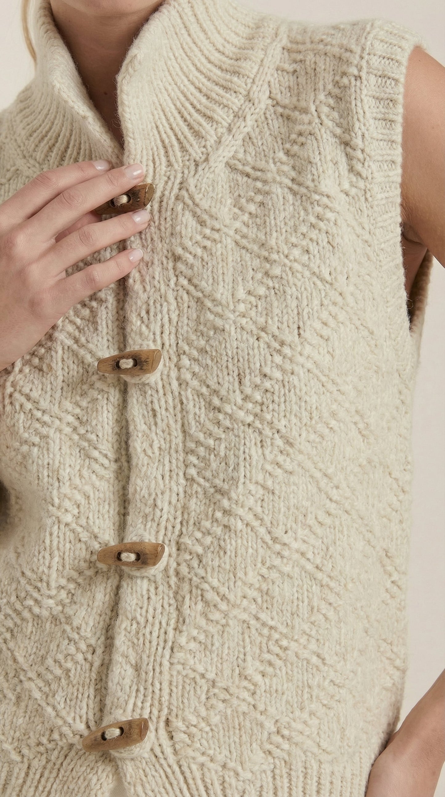 Chaleco de Punto Nellie con Textura