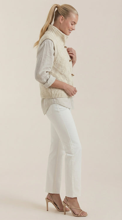 Chaleco de Punto Nellie con Textura