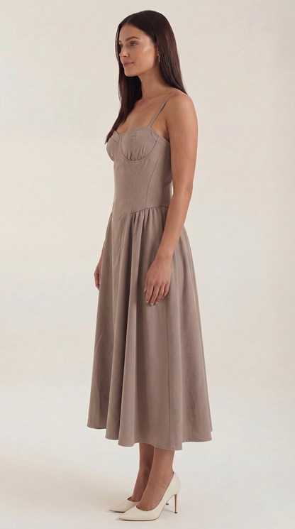Vestido Midi Odette con Corsé