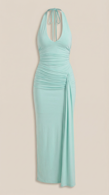 Vestido Maxi Paulette con Escote Halter