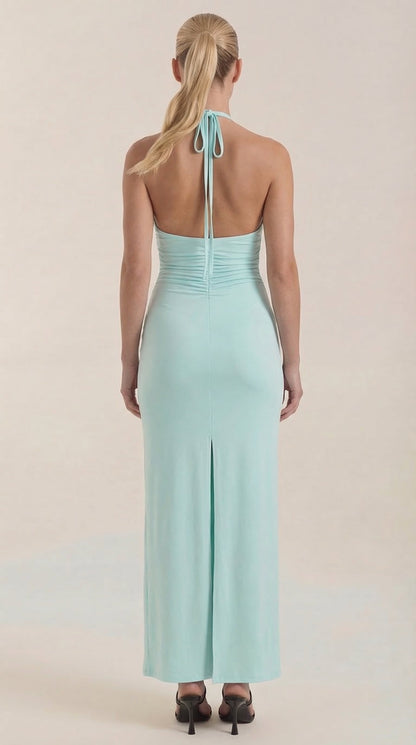 Vestido Maxi Paulette con Escote Halter