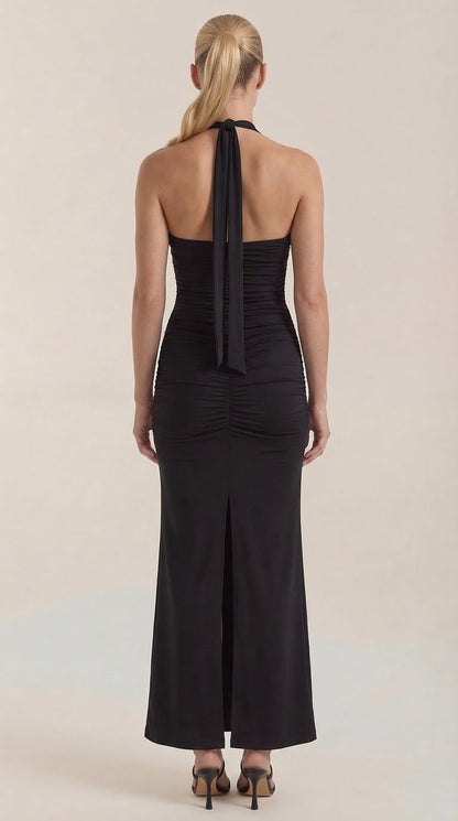 Vestido Maxi Paulette con Escote Halter