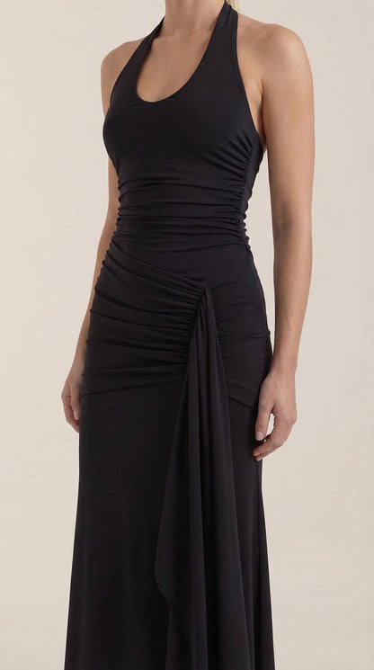 Vestido Maxi Paulette con Escote Halter