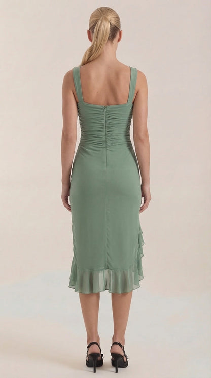 Vestido Midi Ramona con Volantes