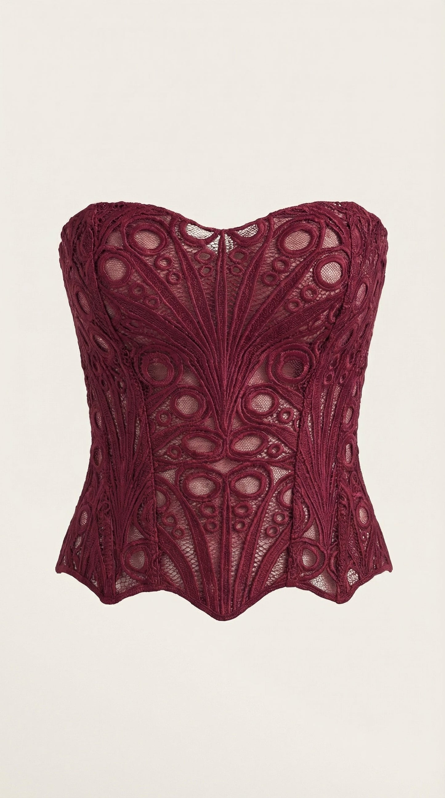 Top Corsé Robyn de Encaje sin Tirantes