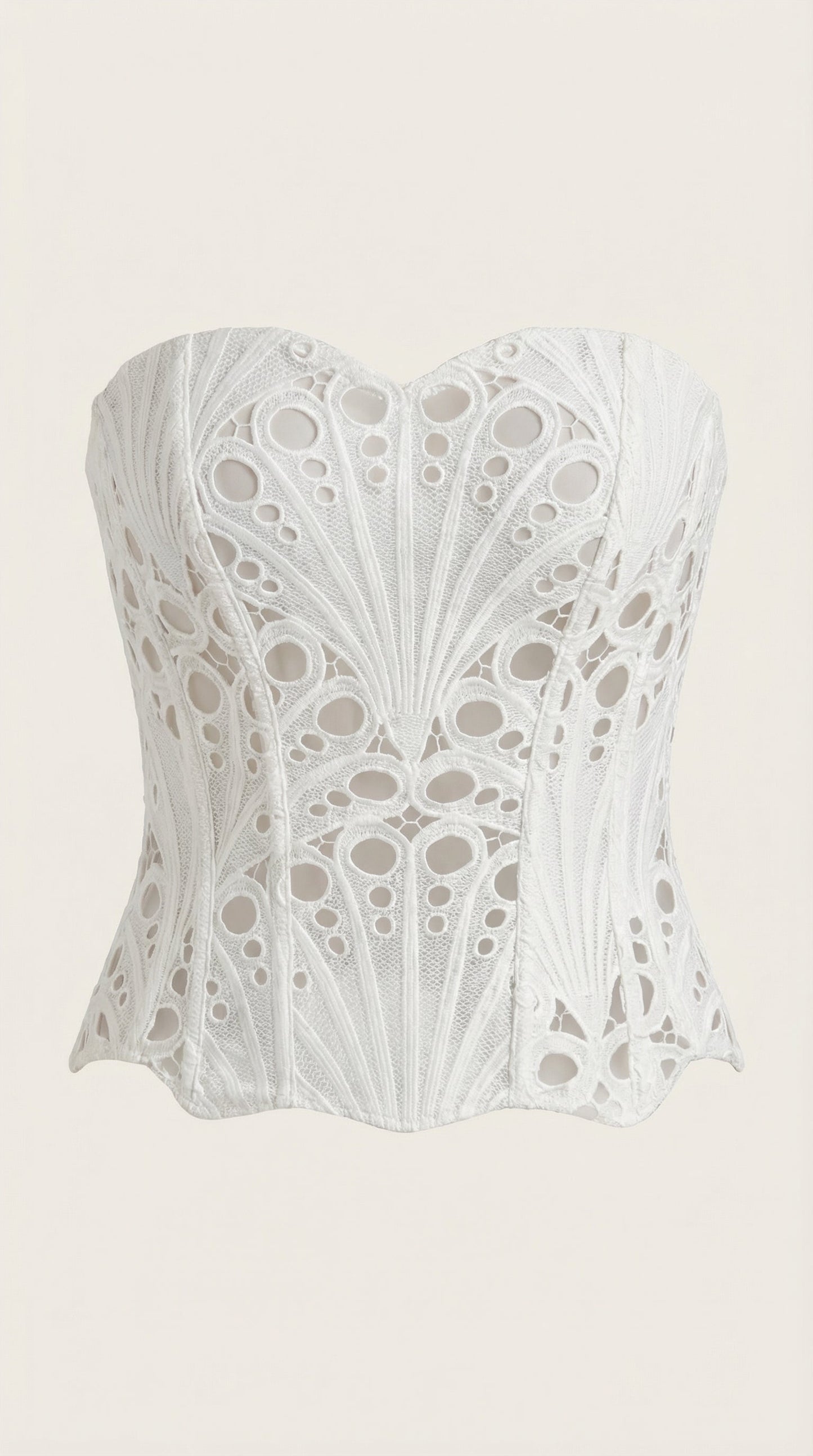 Top Corsé Robyn de Encaje sin Tirantes