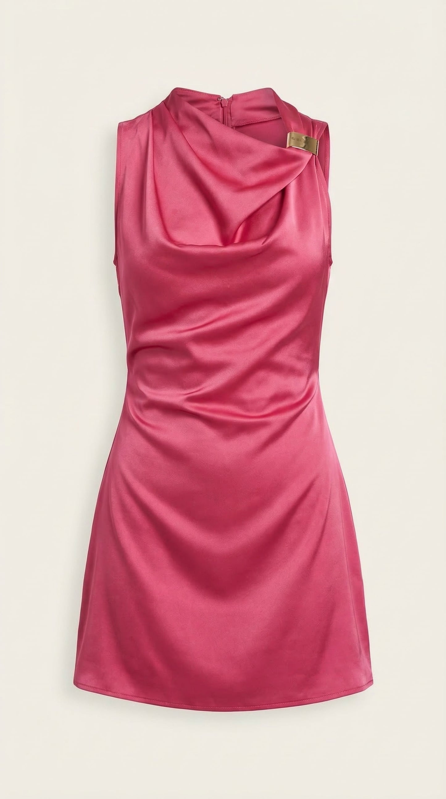 Vestido Mini Rosalie con Escote Cascada