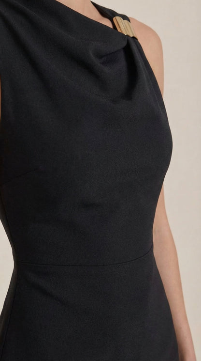Vestido Mini Rosalie con Escote Cascada